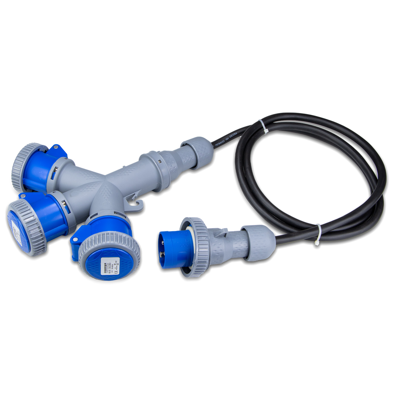 Moltipl.3 Uscite 2P+T 16A 240V IP67 c/Ca