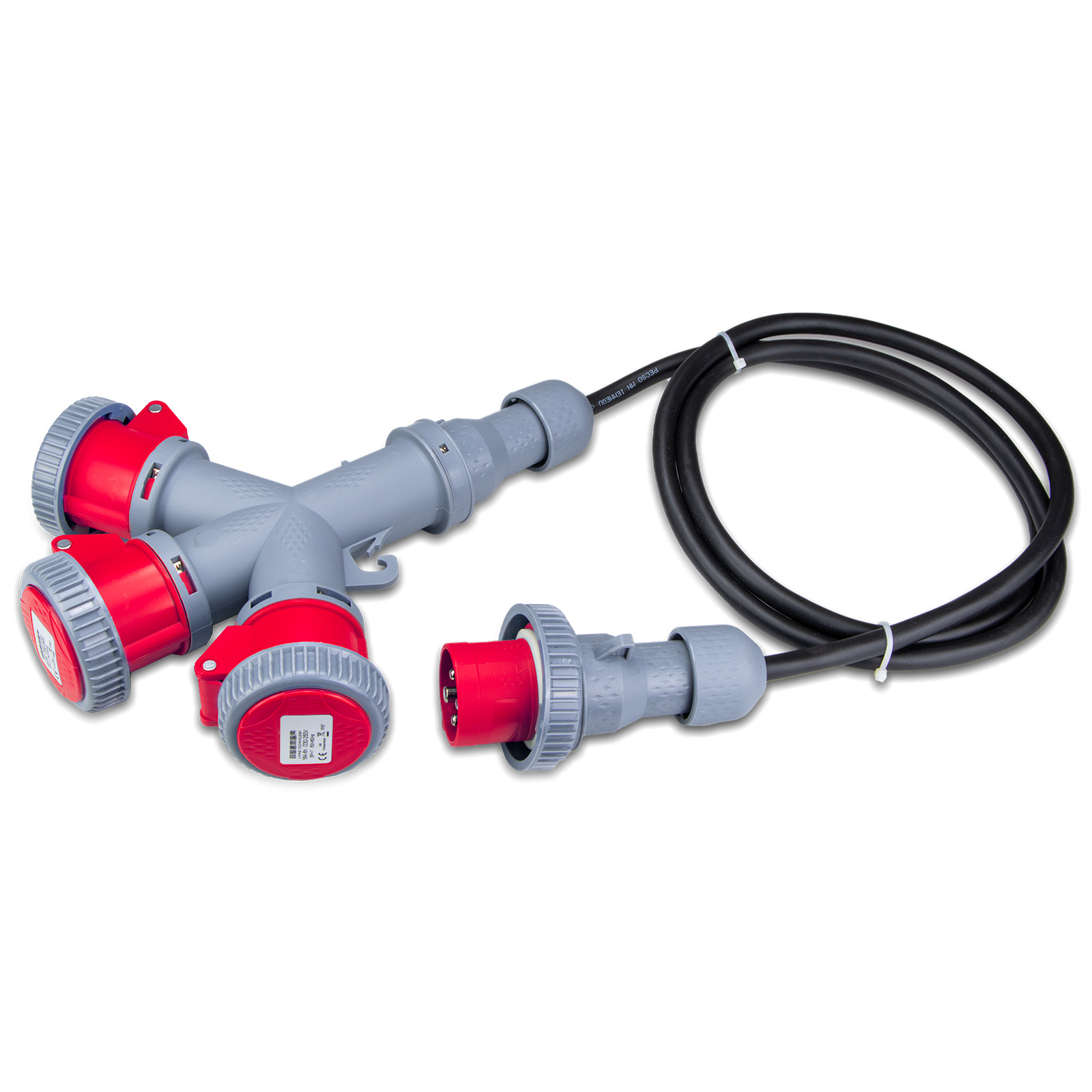 Moltipl.3 Uscite 3P+T 16A 380V IP67 c/Ca