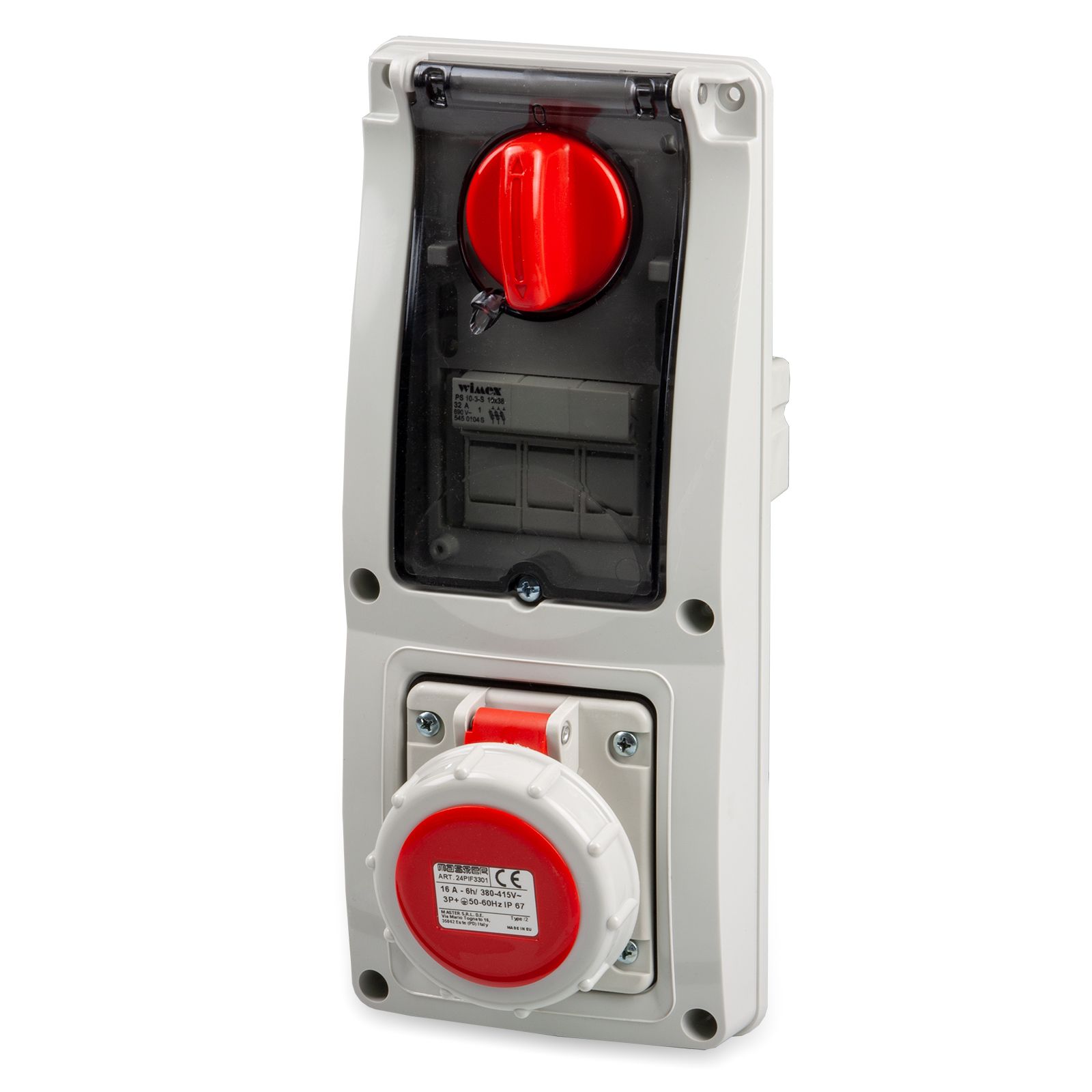 En. 3P+T 16A 380V 6h Rojo IP67