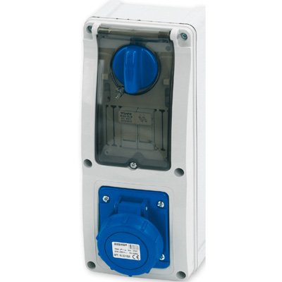 Sock.2P+E 16A 230V 6h Blue IP66/67