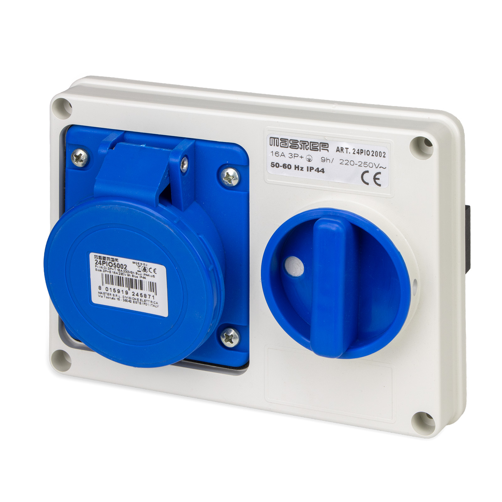 Pr.Int.Or.3P+T 16A 230V 9h BLU IP44