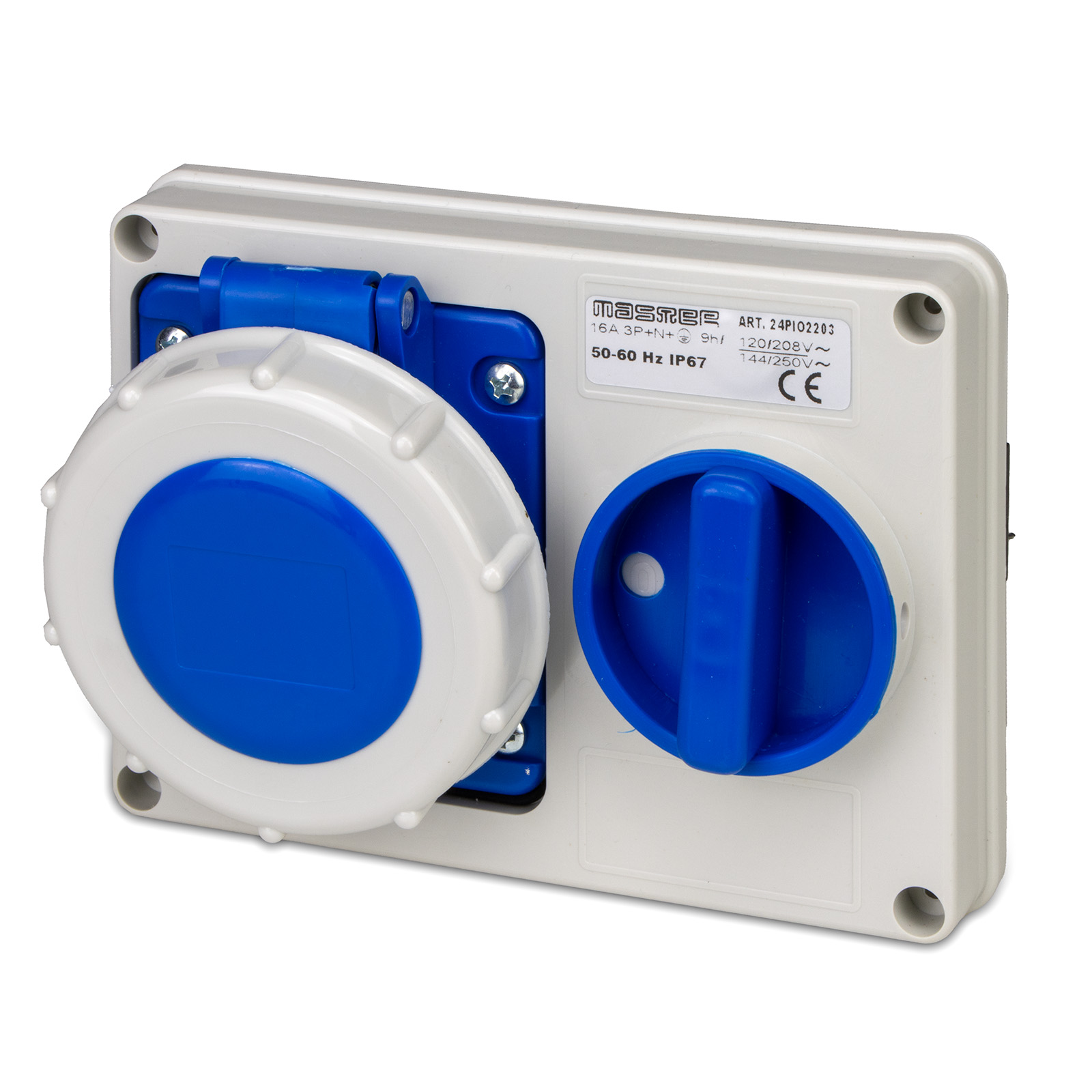 Pr.Int.Or.3P+N+T 16A 230V 9h BLU IP67