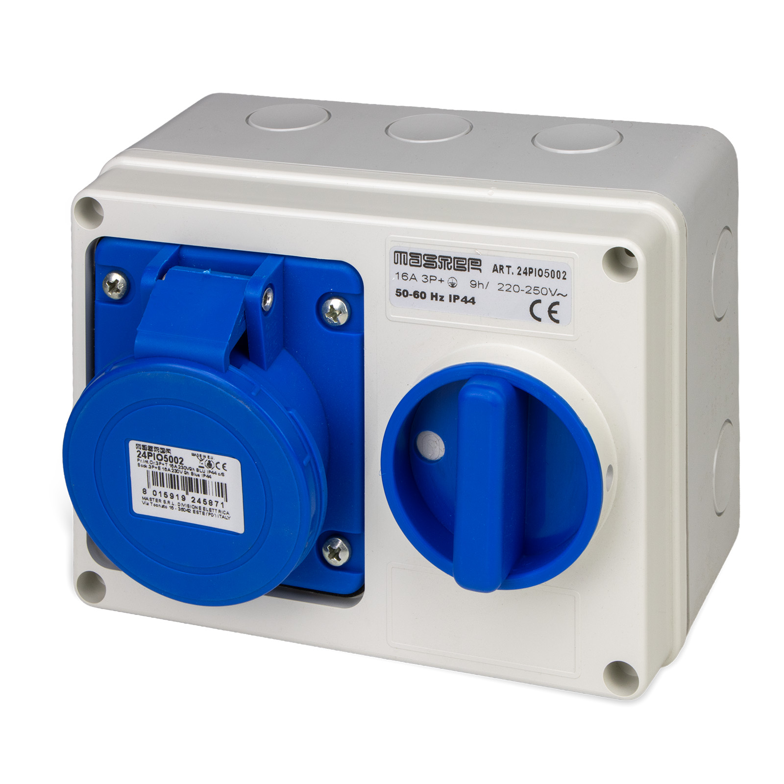 Sock.3P+E 16A 230V 9h Blue IP44