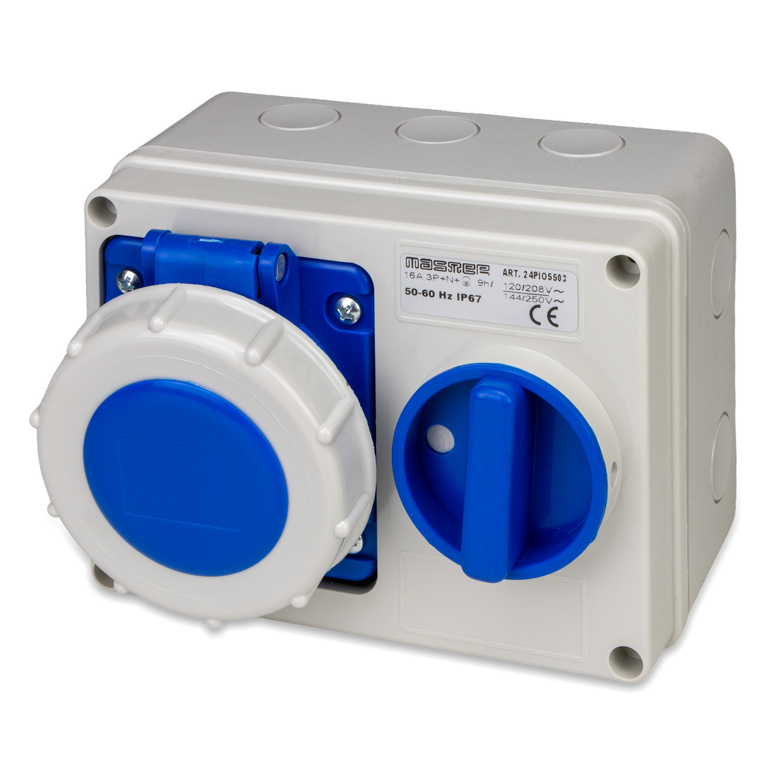 Pr.Int.Or.3P+N+T 16A 230V9h BLU IP67 c