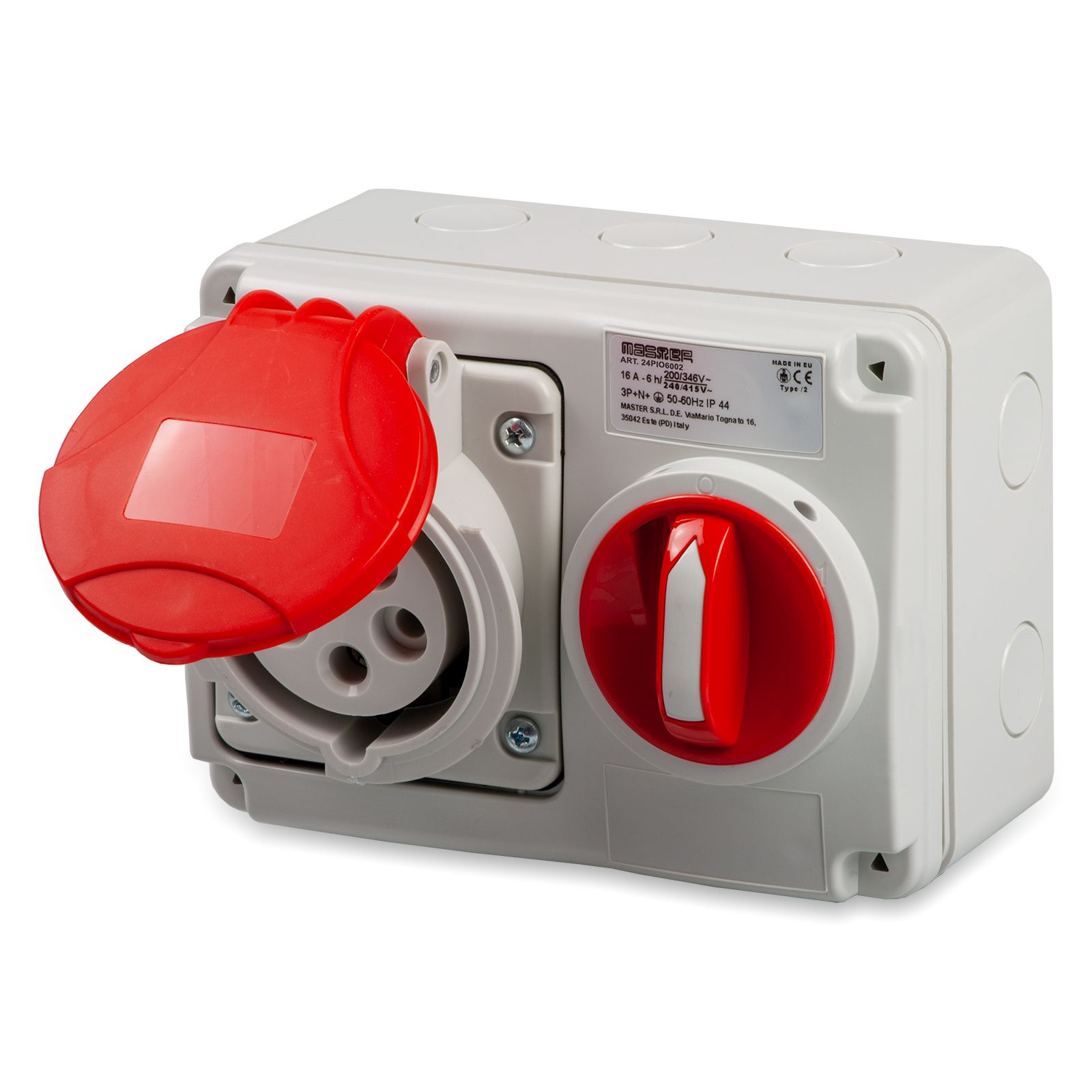 Pr.Int.Or.3P+N+T 16A 380V6h ROS.IP44 c/S