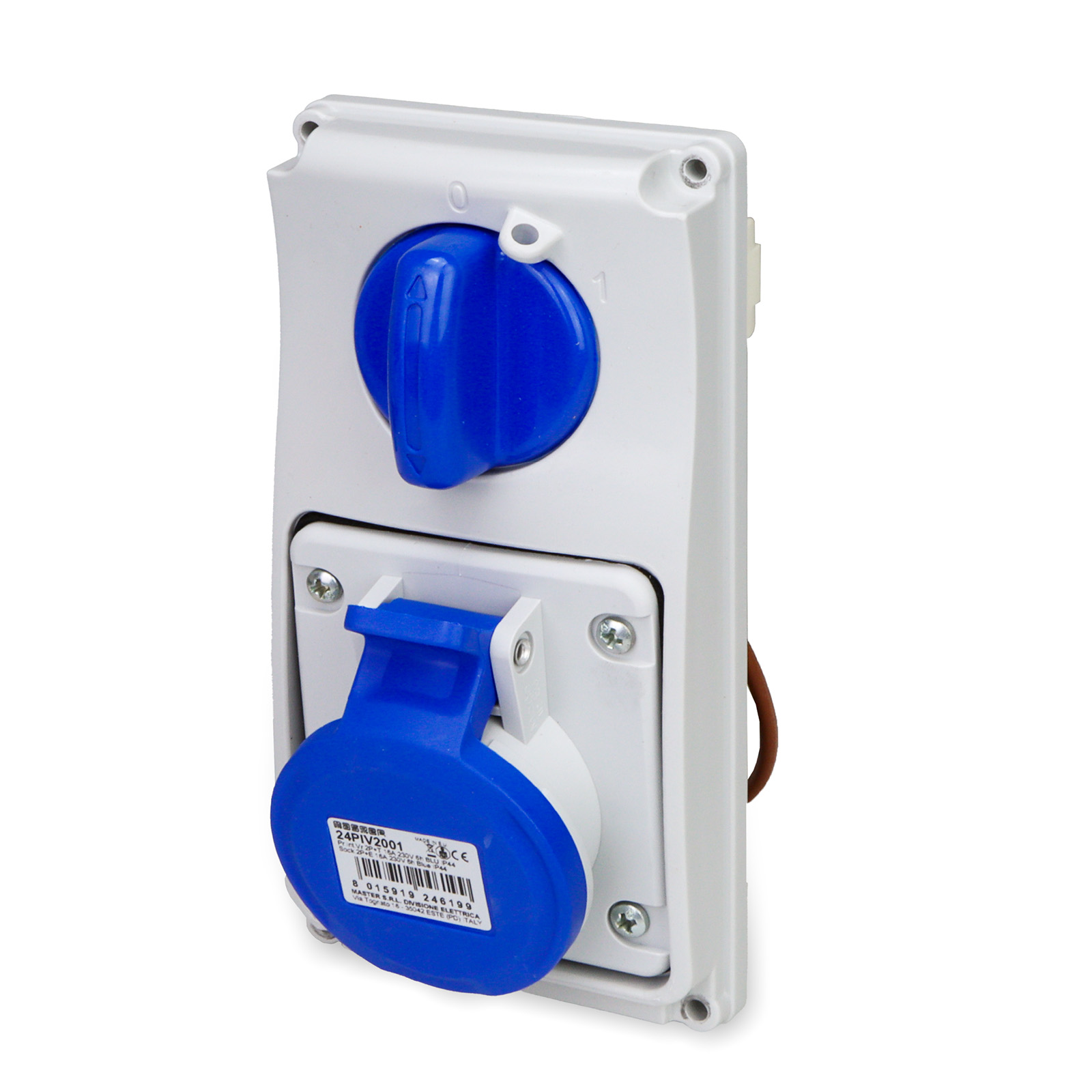 Pr.Int.Vr.2P+T 16A 230V 6h BLU IP44