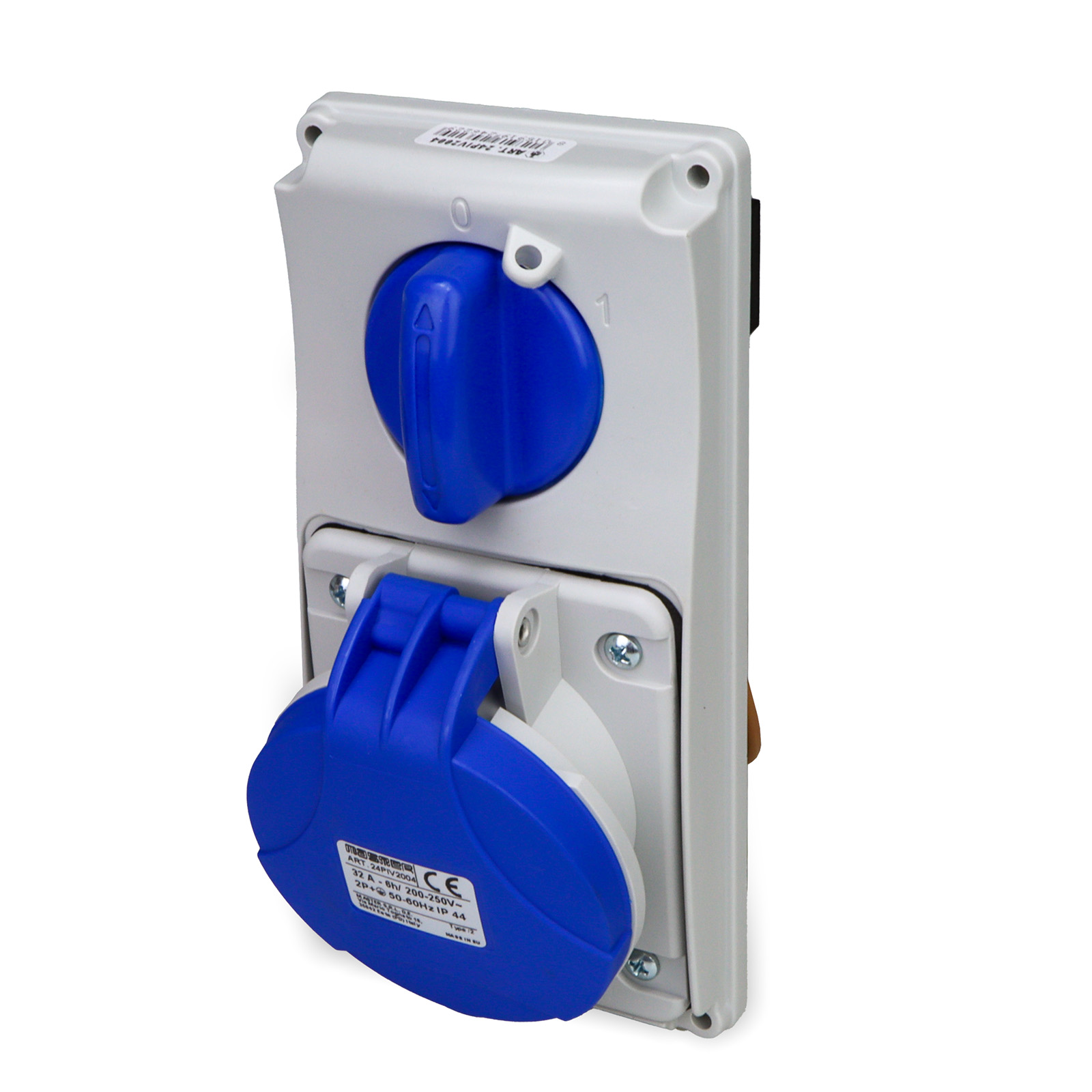 Pr.Int.Vr.2P+T 32A 230V 6h BLU IP44