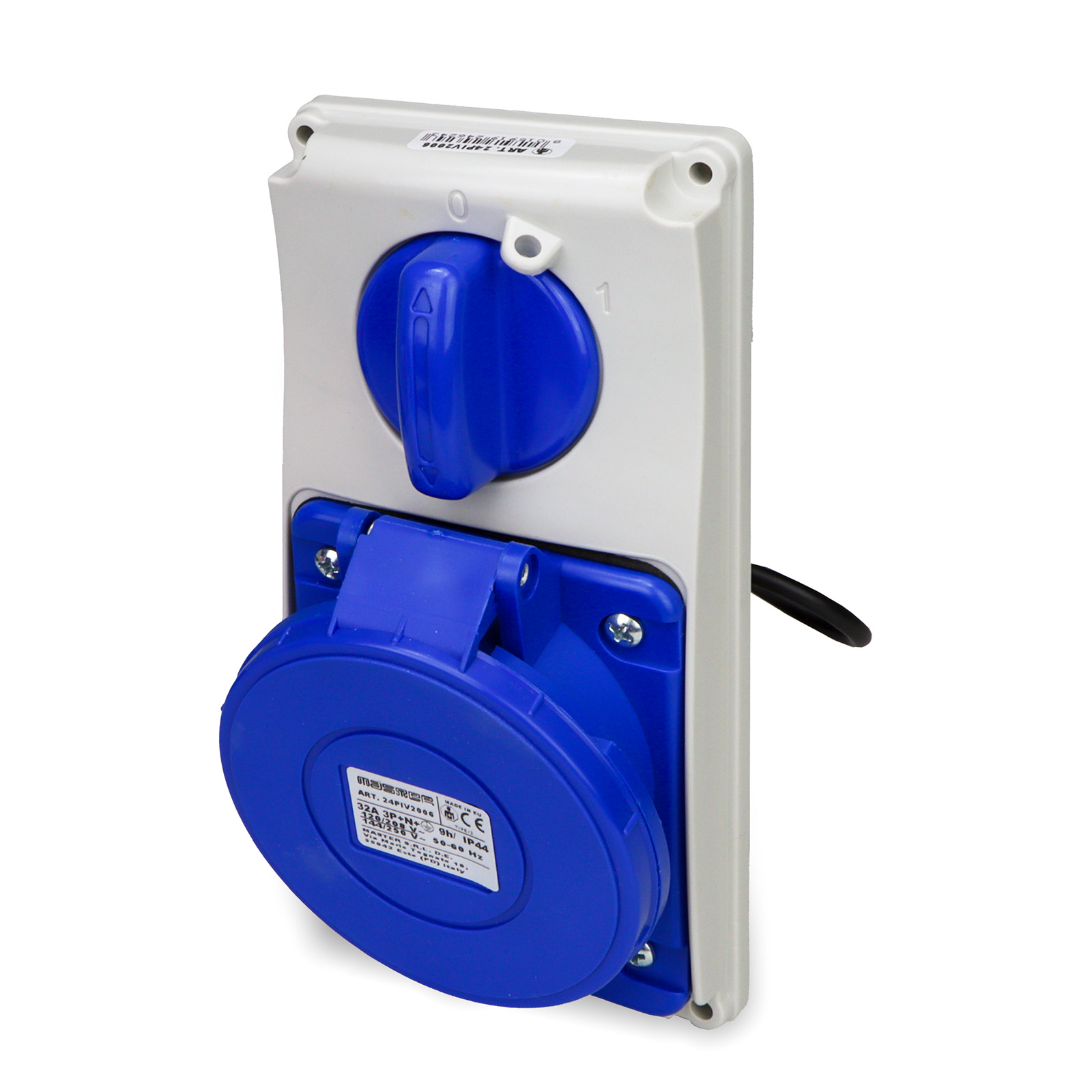 Pr.Int.Vr.3P+N+T 32A 230V 9h BLU IP44