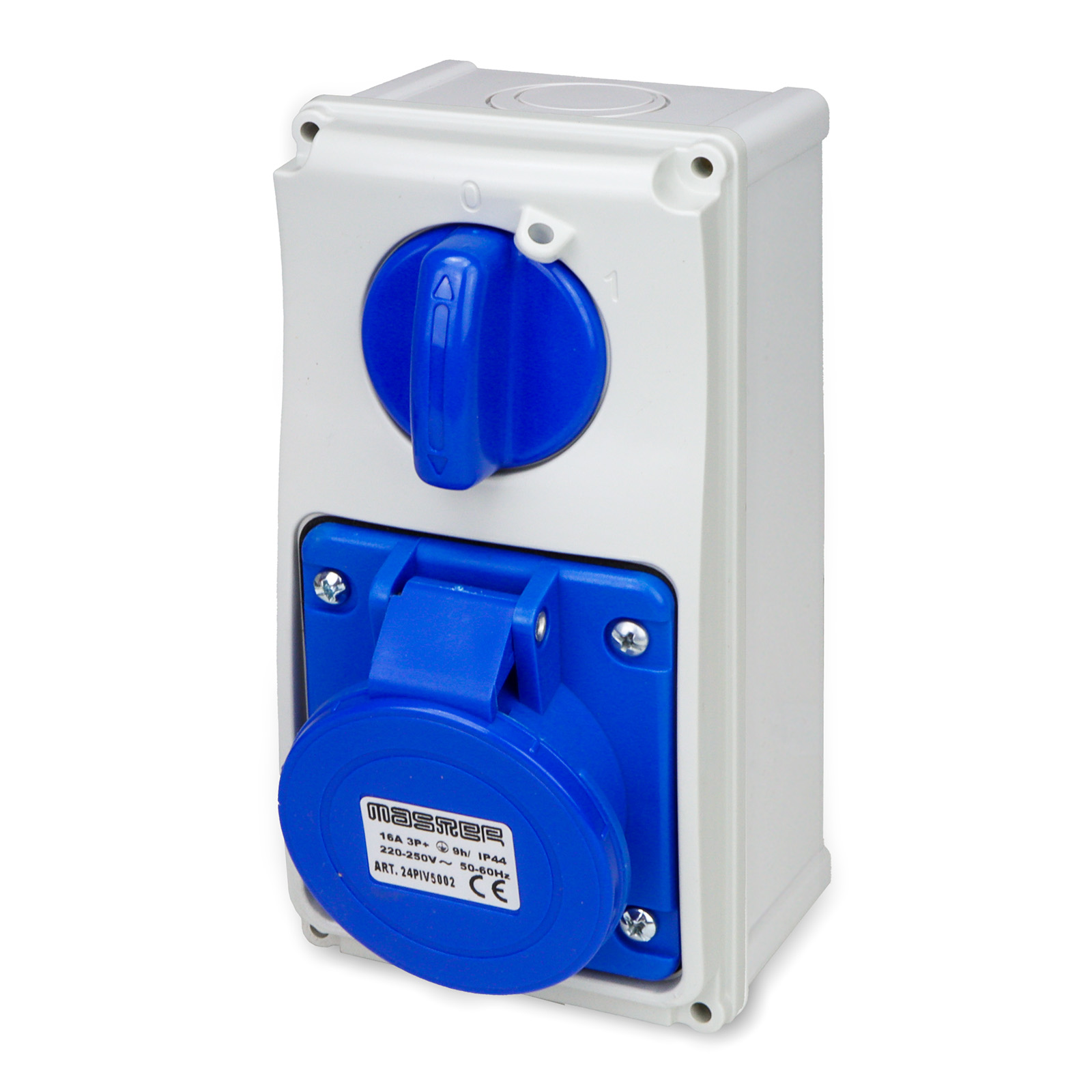 Pr.Int.Vr.3P+T 16A 230V 9h BLU IP44 c/Sc