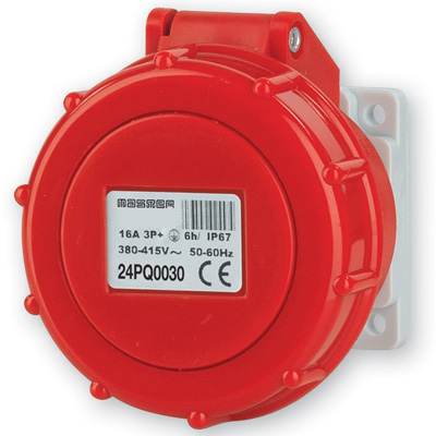 En.Cua.3P+T 16A 380V 6h Rojo IP67