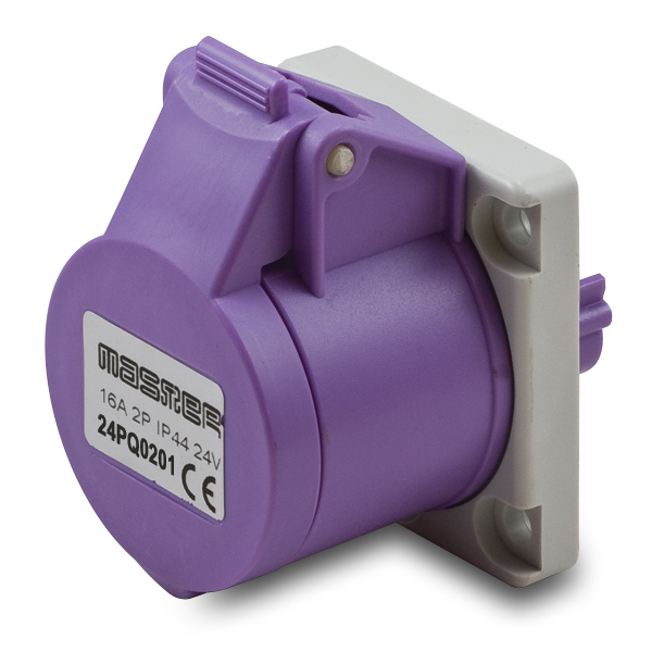 En.cua.2P 16A 50/60Hz 24V Violeta IP44