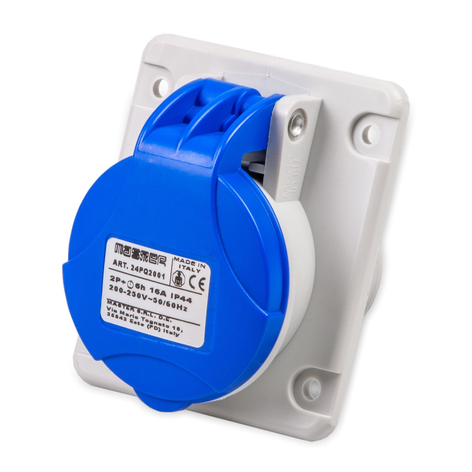 10° Sock.2P+E 16A 240V 6h Blue IP44