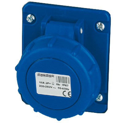 En. cua. 3P+T 32A 240V 9h Azul IP67