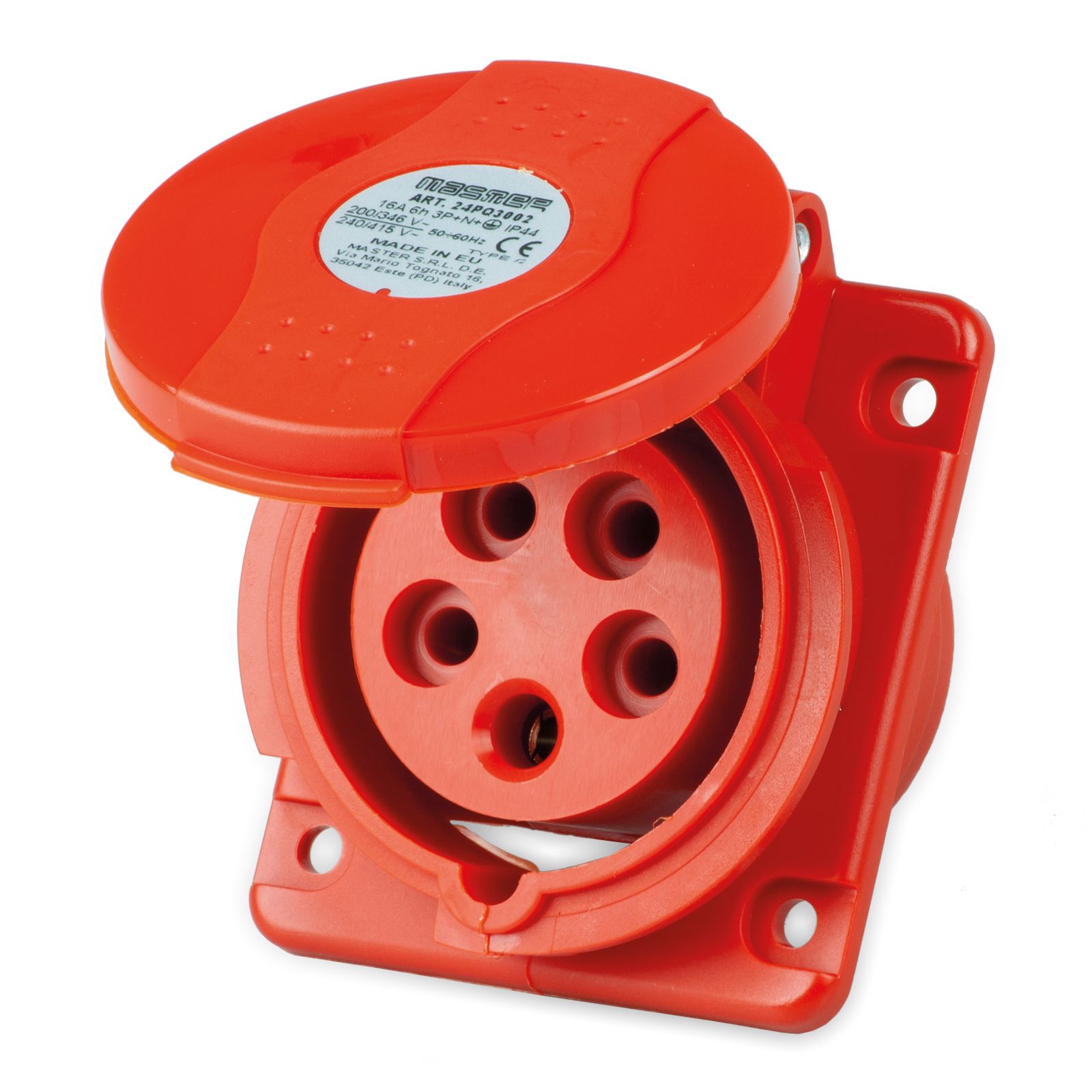 Pr.Qua.3P+N+T 16A 380V 6h ROSSA IP44