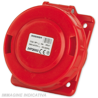 Pr.Qua.3P+T 16A 380V 6h ROSSA IP67