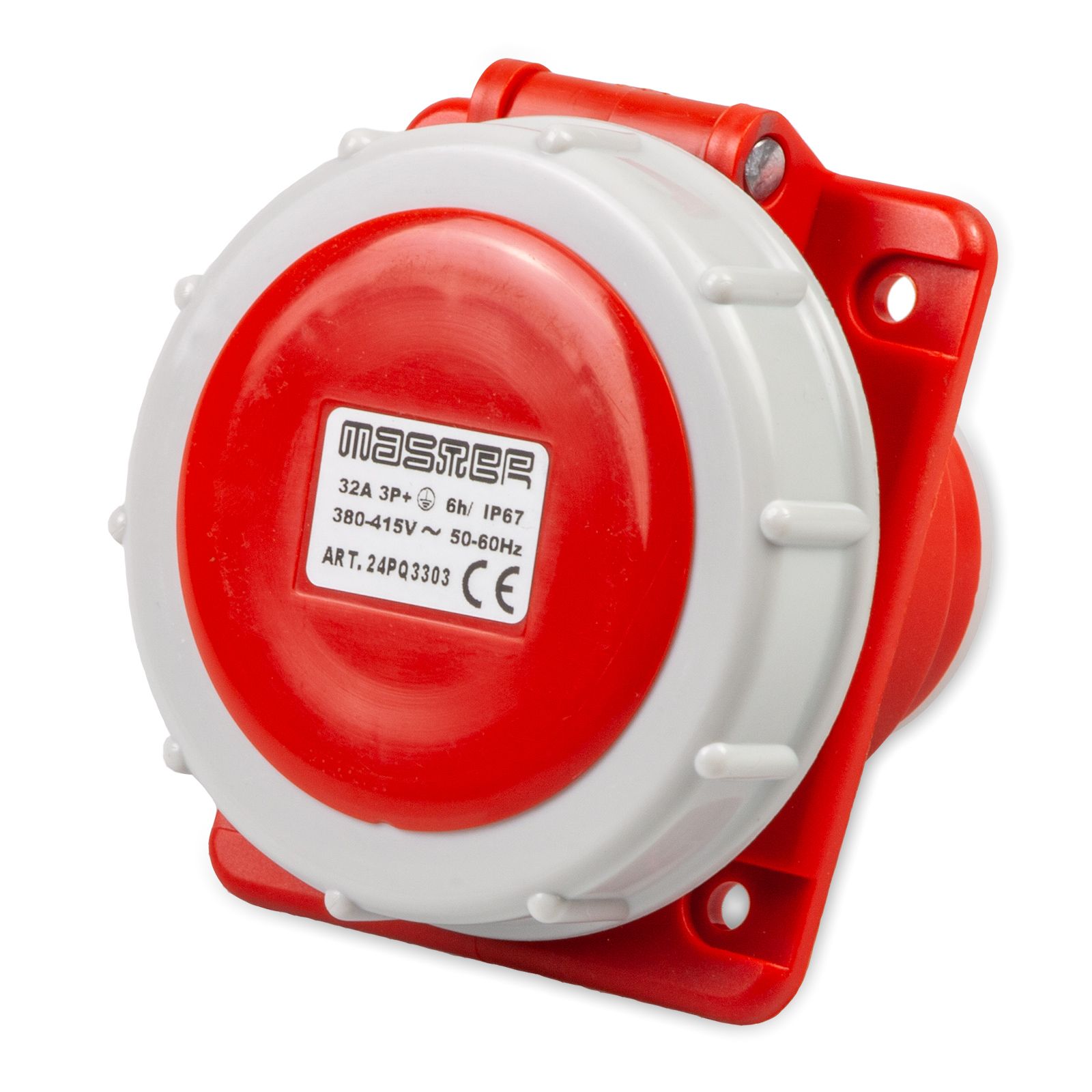 En.cua.3P+T 32A 380V 6h Rojo IP67