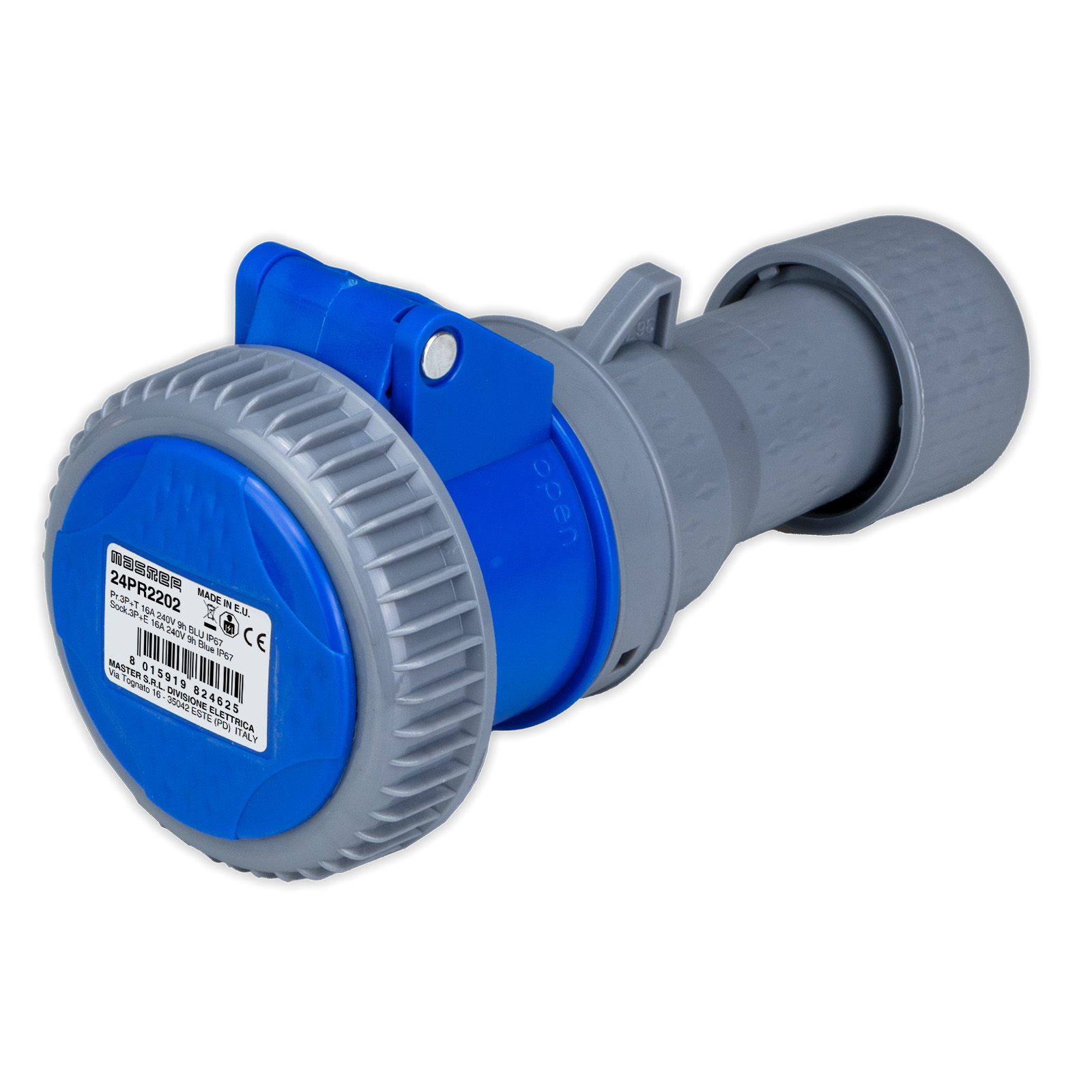 Sock.3P+E 16A 240V 9h Blue IP67