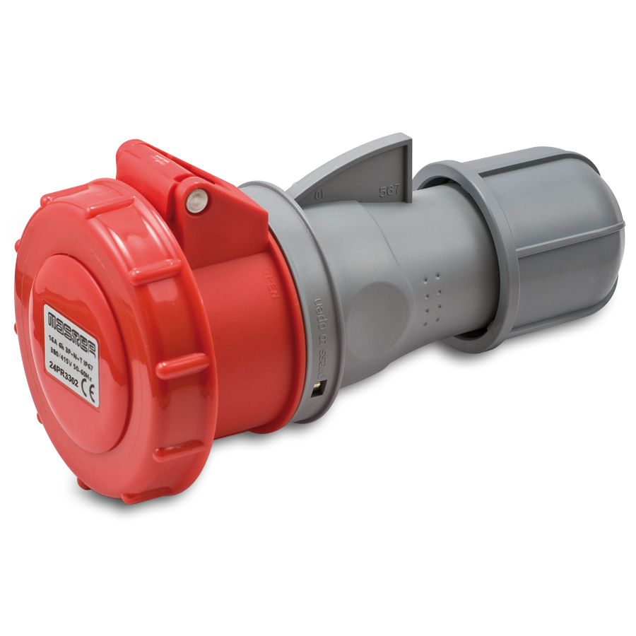 Pr.3P+N+T 16A 380V 6h ROSSA IP67