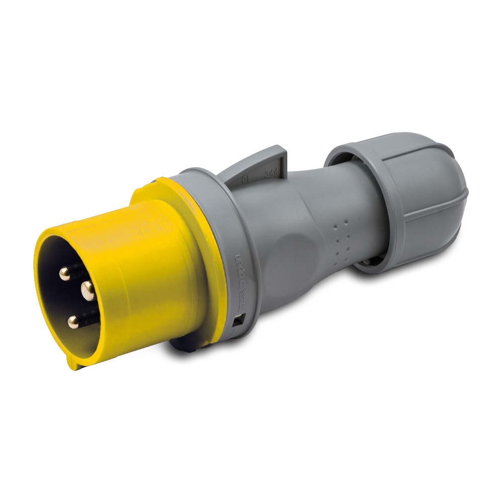 Prise 2P+T 16A 110V 4h Jaune IP44