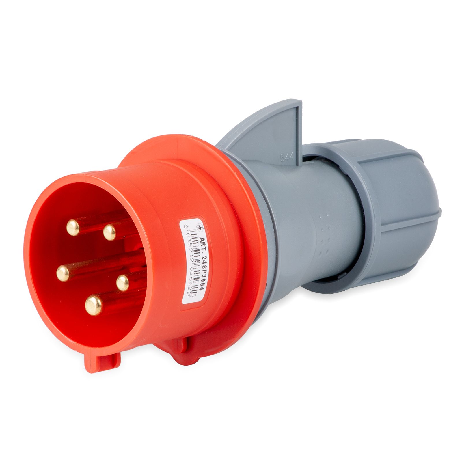 PLUG 3P+N+E 32A 380V RED IP44