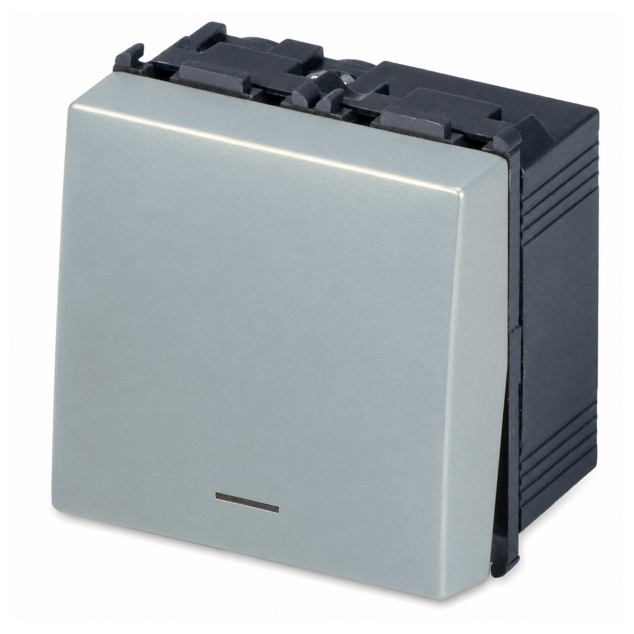 MIX Interruttore 2Mod. 1P 16AX Alluminuo