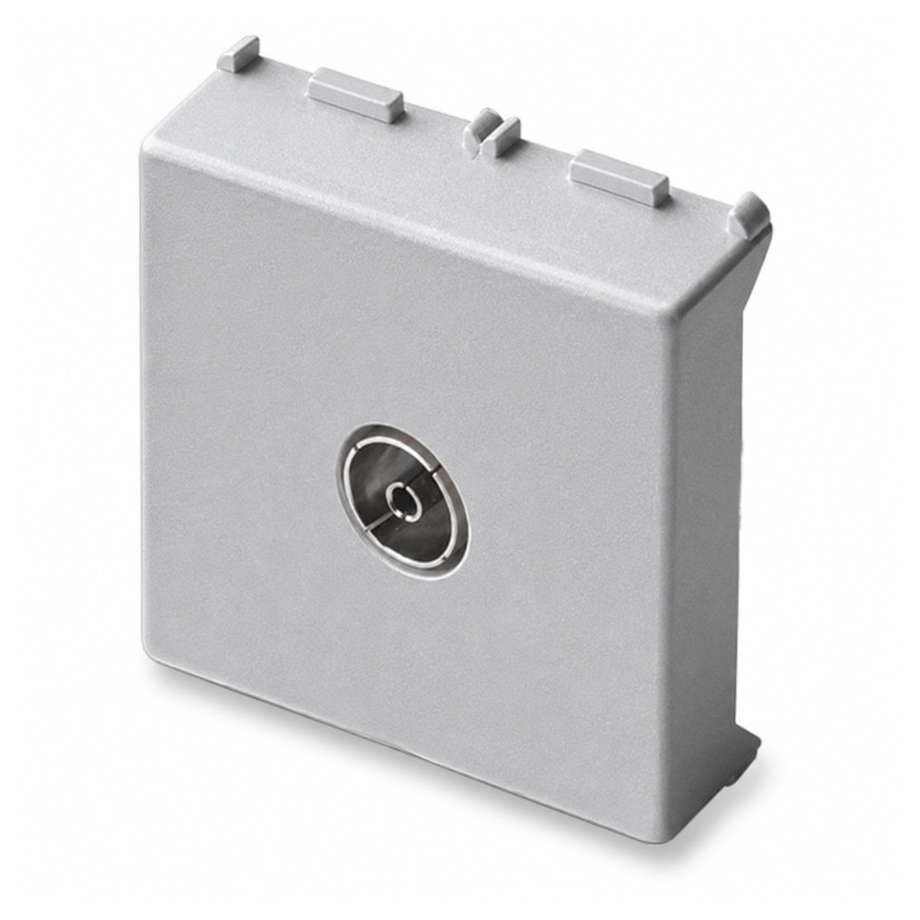 Ø 9.5 mm TV socket outlet 2 mod. Allumin