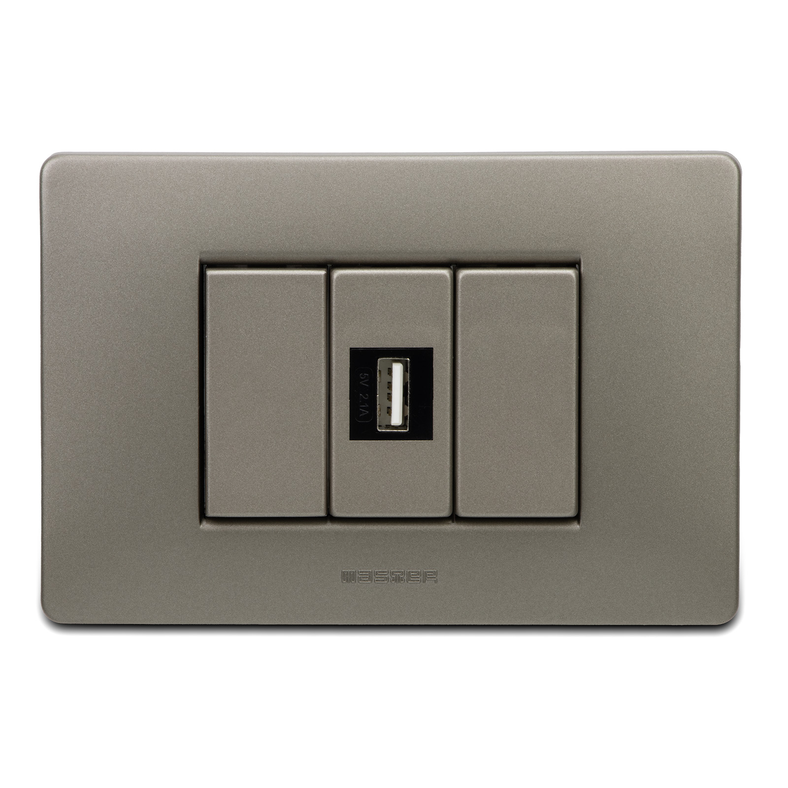 MIX Alimentatore USB 5V 2.1A Bronzo