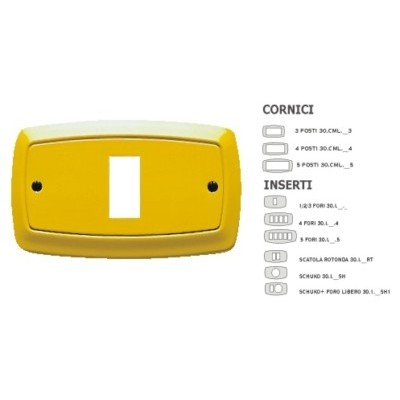 Ins.PALLADIO Schuko+1 F.GIALLO