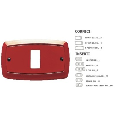 Ins.PALLADIO 3 Fori ROSSO