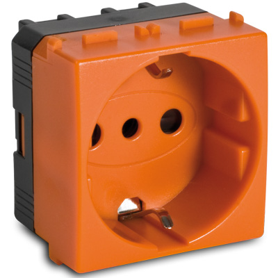 MODO Presa P30 Schuko 2P+T 16A ARANCIO
