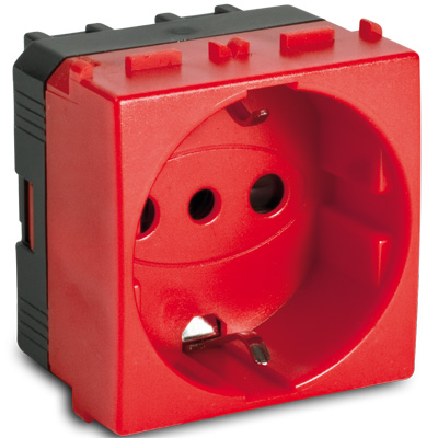 MODO Presa P30 Schuko 2P+T 16A ROSSO