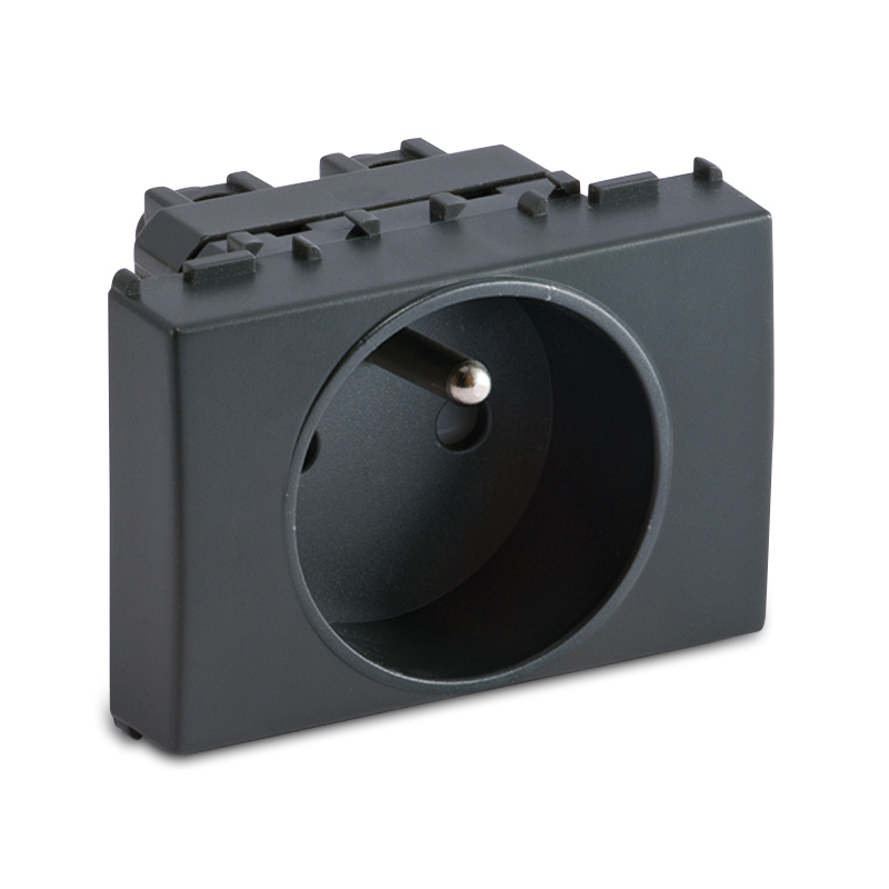MODO Pr.2P+T 16A St.Francese 3Mod.GRIGIO