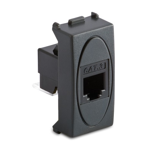 MODO Presa RJ11 1 Plug 6-4 GRIGIO