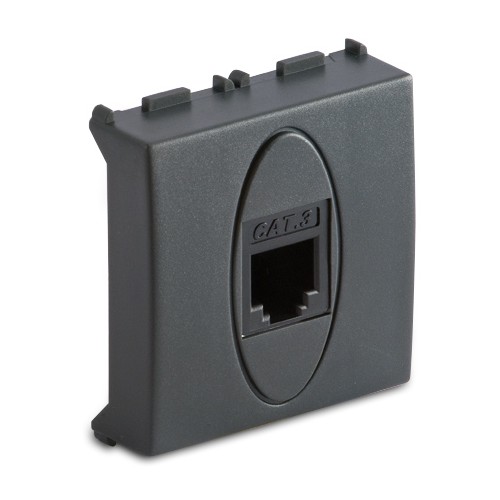 MODO Presa RJ12 1 Plug 6-6 2Mod.GRIGIO