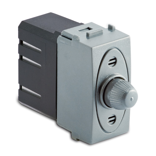 STEEL Dimmer Res.Rotativo 500W c.interr.