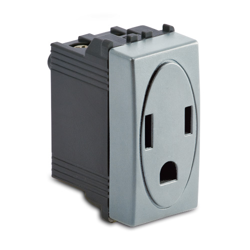 STEEL Presa 2P+T 15A 127V
