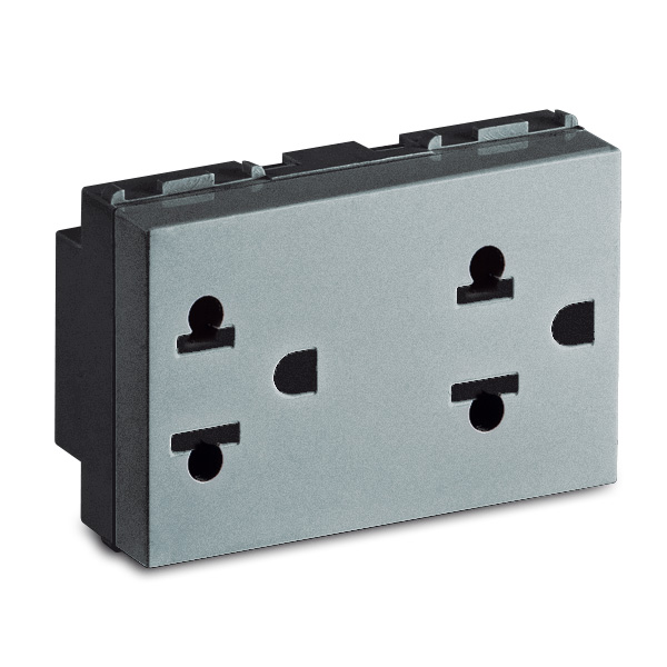 STEEL Pr. 2P+T 16A 250V EUROAMER. DOPP