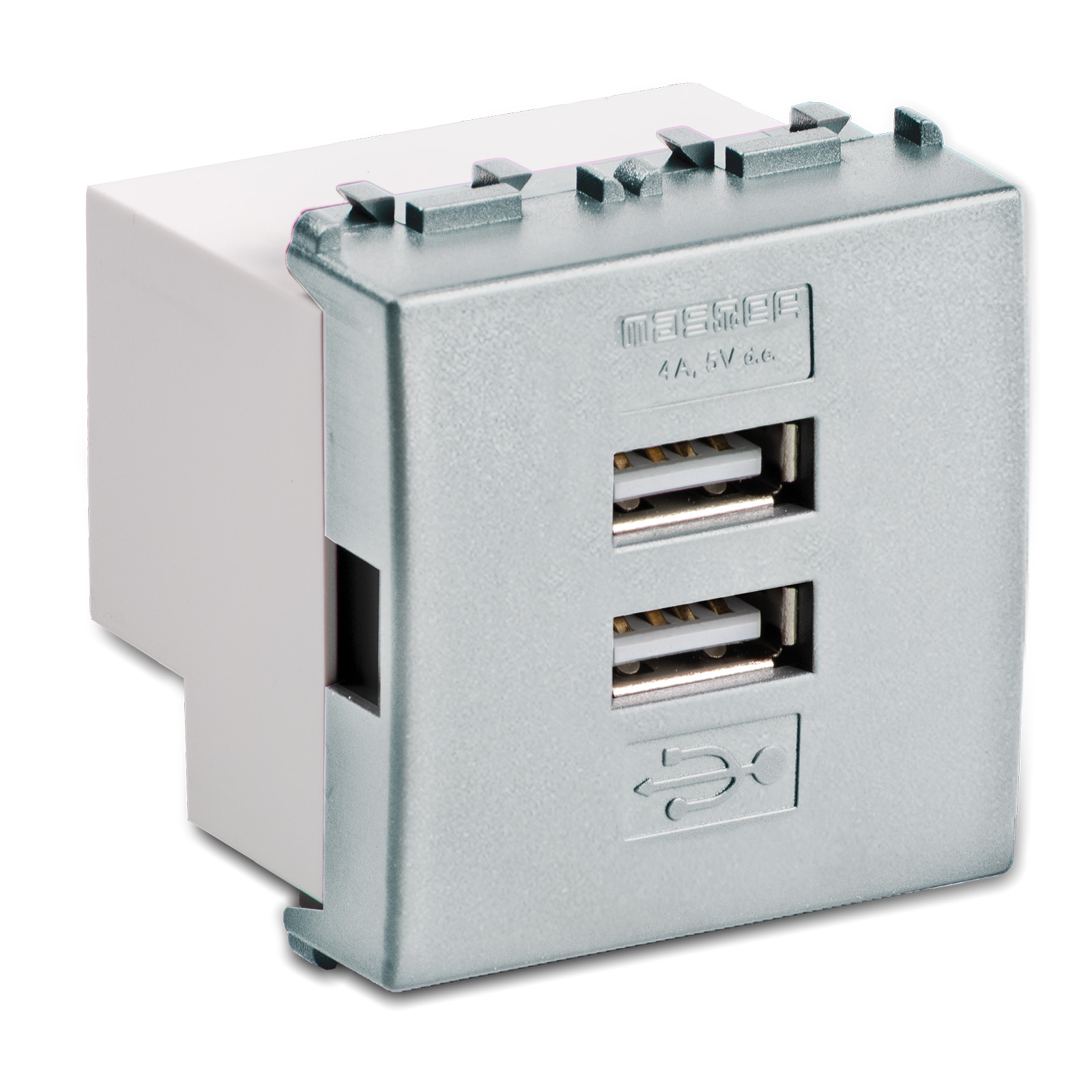 STEEL Alimentatore 2 USB 5V 4A 2M.