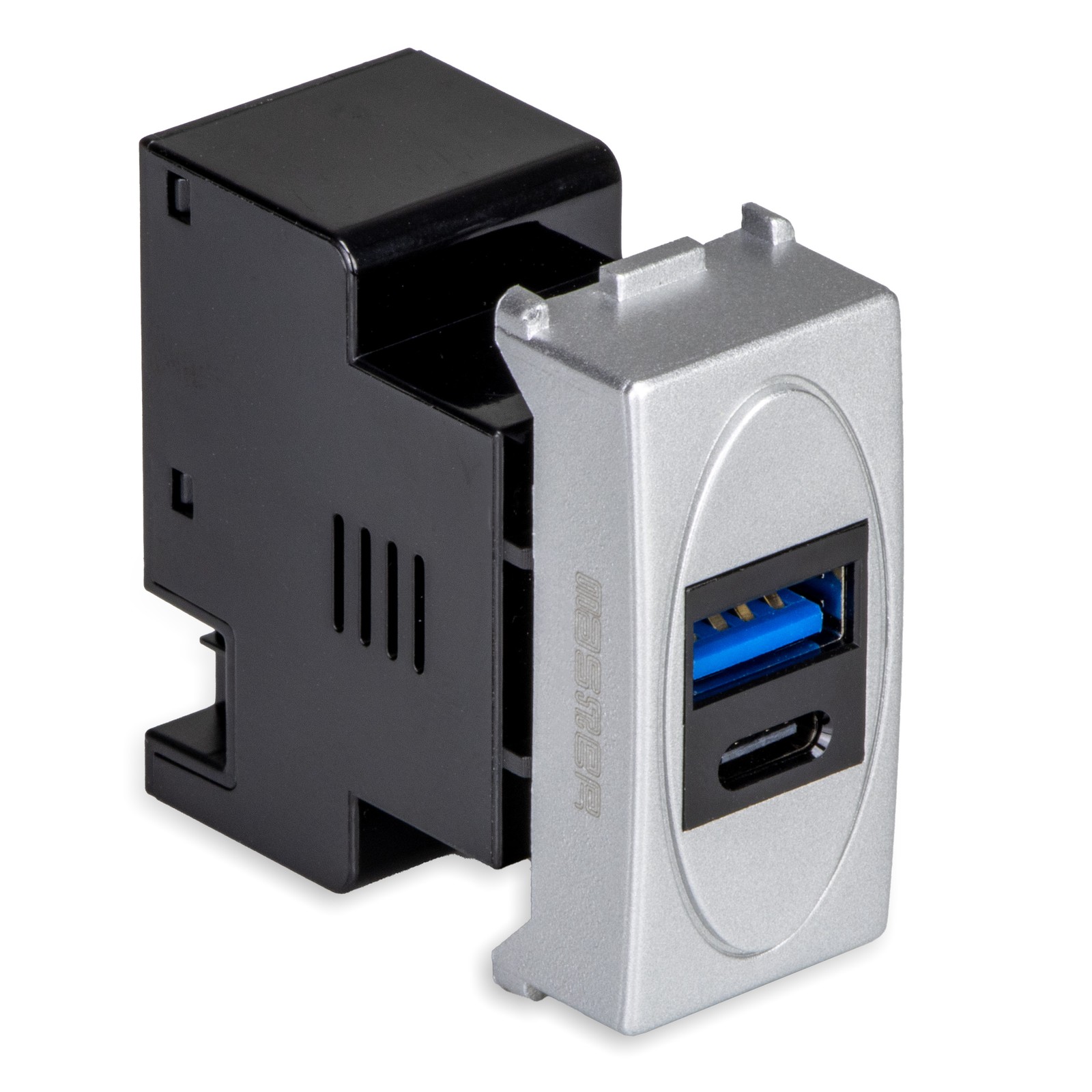 STEEL Alim.USB A+C 100/240Vac max20W