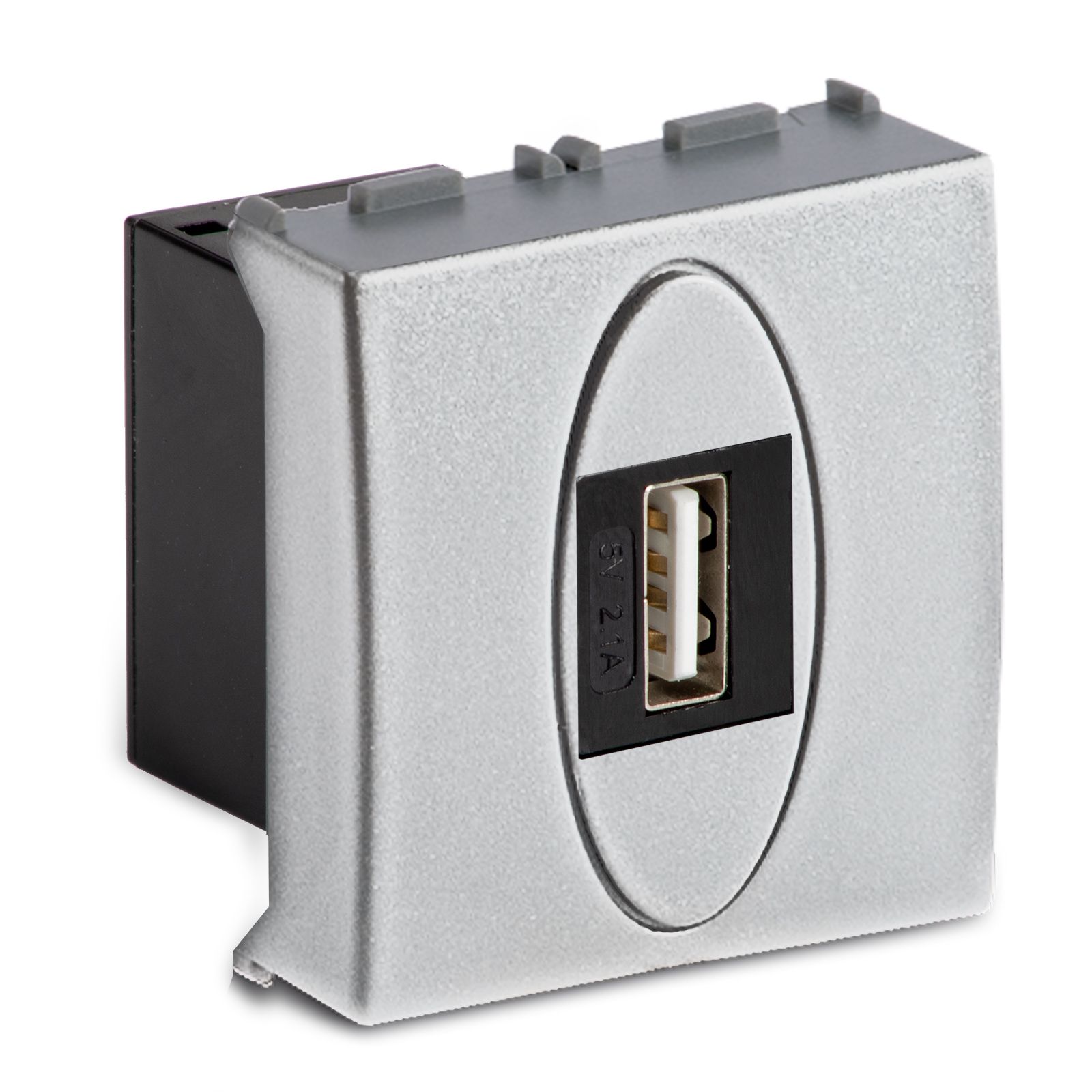 STEEL Alimentatore USB 5V 2.1A 2M.