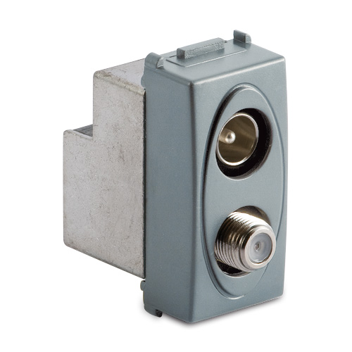 STEEL Pr.Coax IEC-F Maschio-Femmina Dir