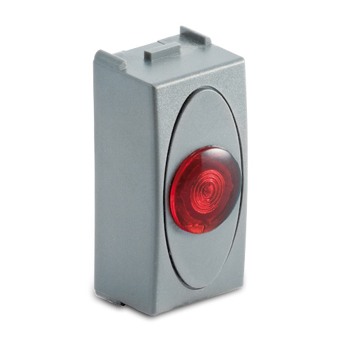 STEEL Portalamp.Spia ROSSA 127V