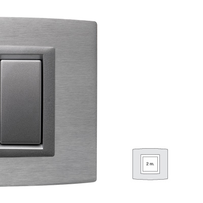 STEEL placca ALLUMINIO NATURALE 2 posti