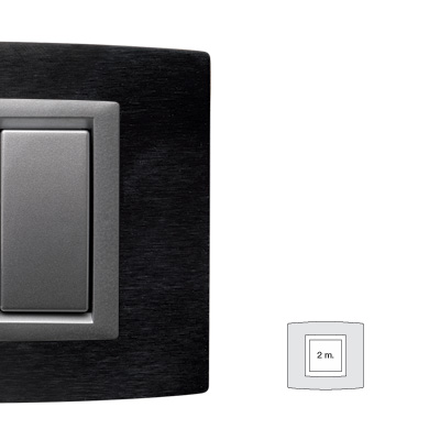 STEEL placca ALLUMINIO ANTRACITE 2 posti