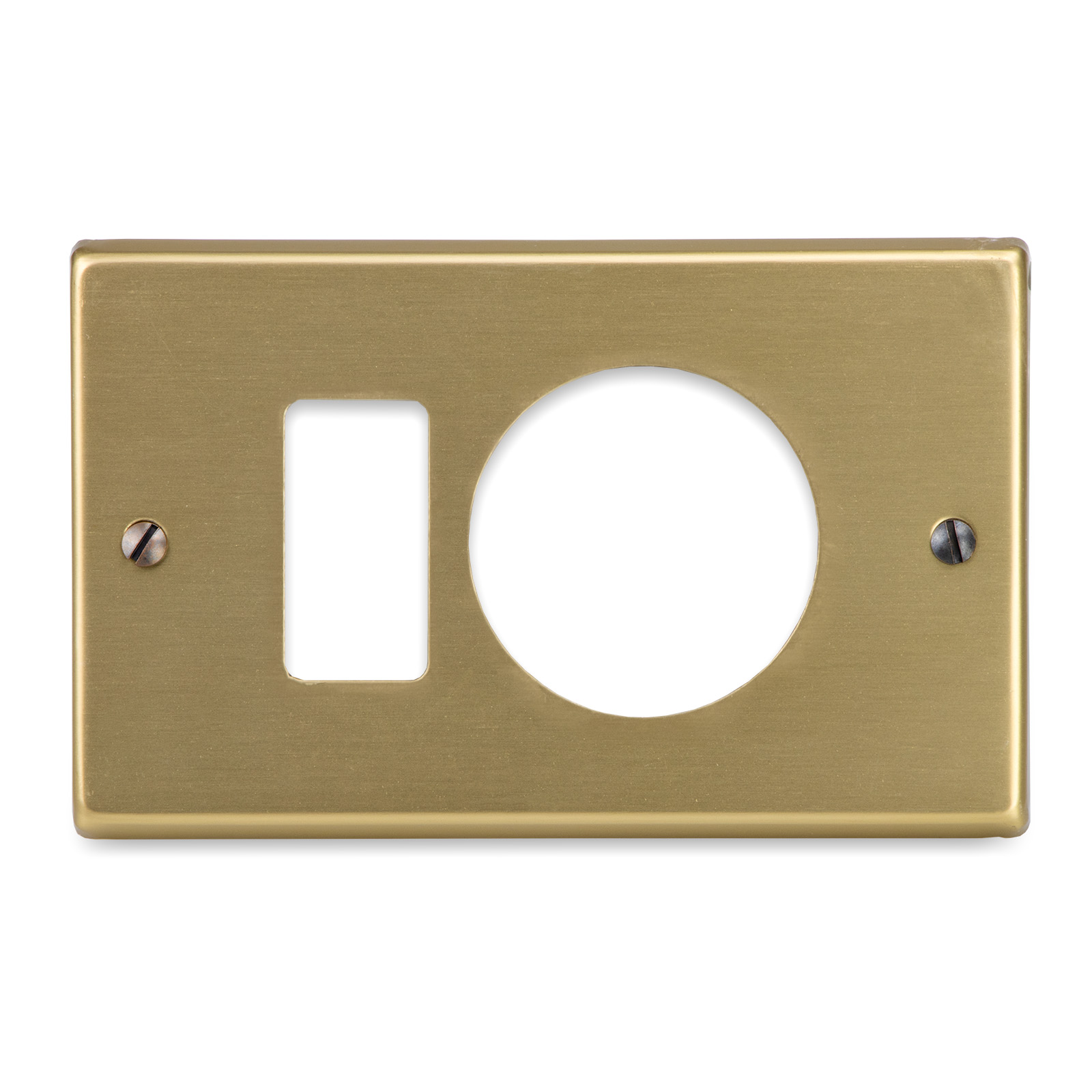 Placca bronzo Schuko+ 1 Foro