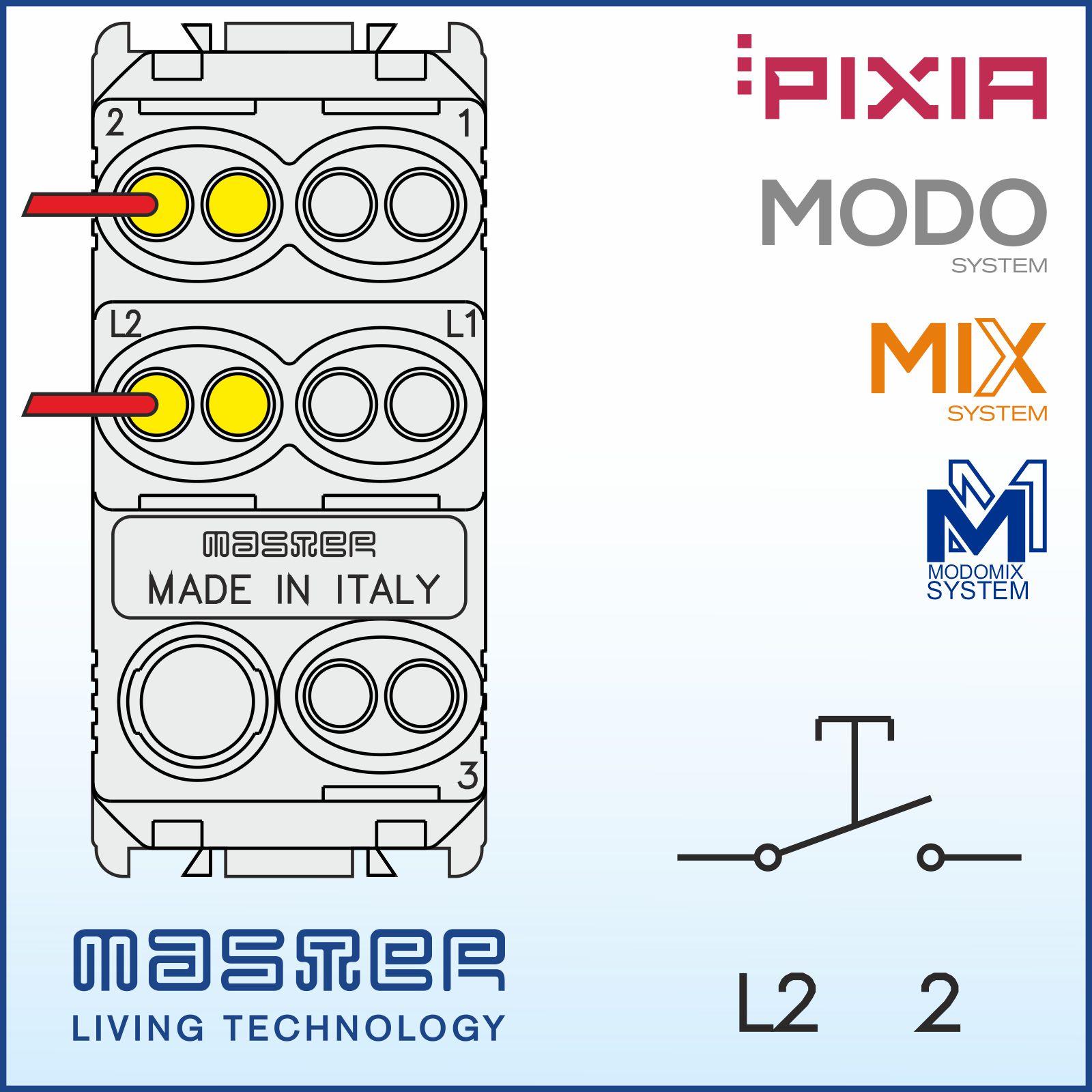 MODO Puls.Luce1P 16A BIANCO+36607+6085