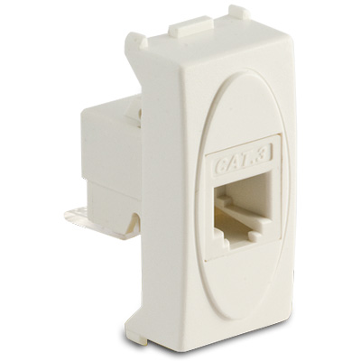 MODO Presa RJ12 1 Plug 6-6 BIANCO