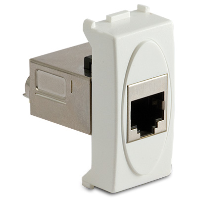 MODO Presa RJ45 Cat.6 Schermata BIANCA