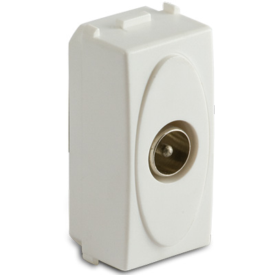 MODO Presa coax IEC maschio BIANCA