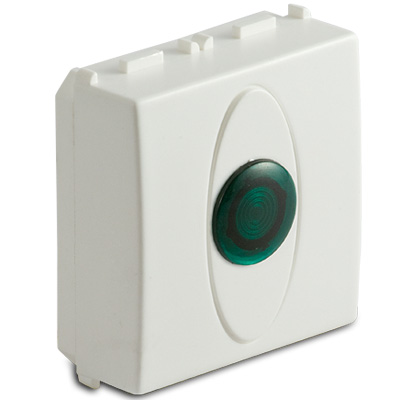 Green pilot light 2 mod. 230, white col.